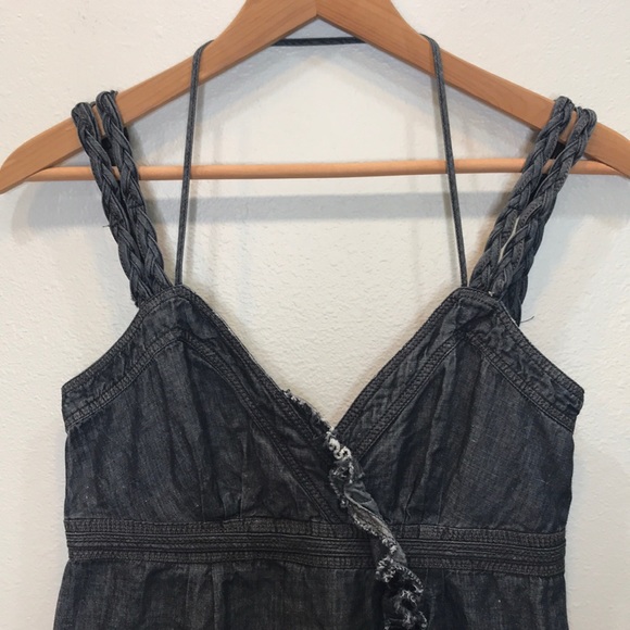 ERMANNO SCERVINO Distressed Denim Dress 40 - Picture 5 of 10